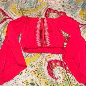 Embroidered Crop Top